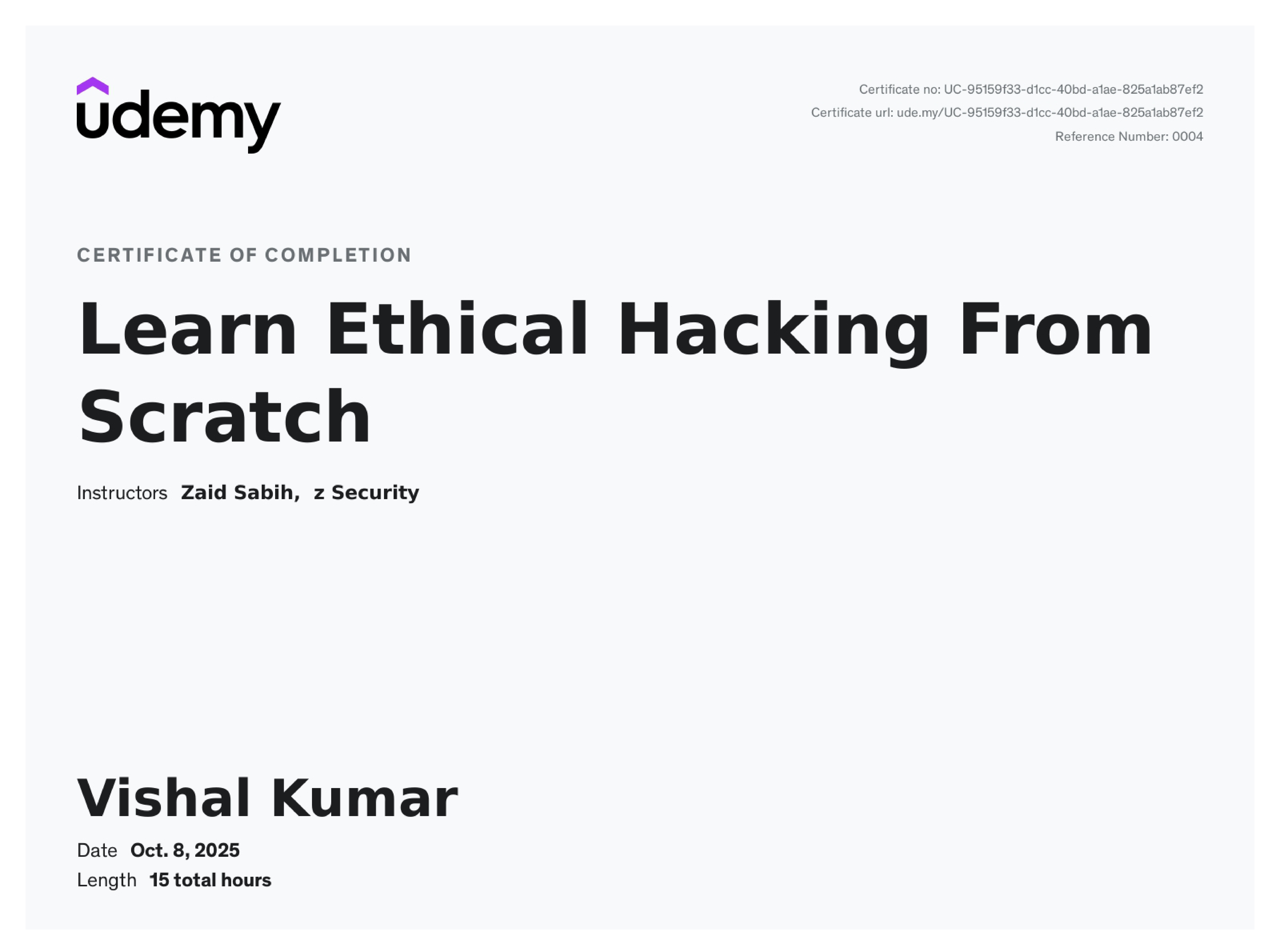 Certificate